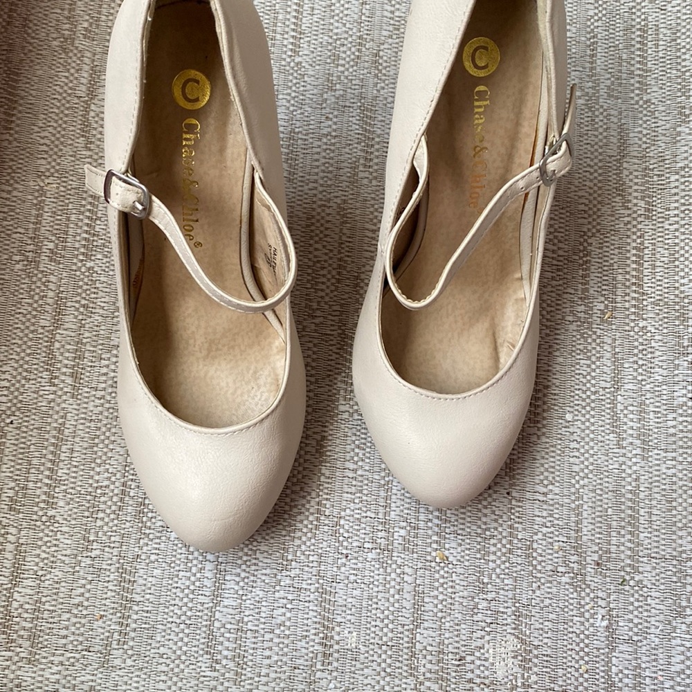 Light brown, size 7 1/2, used one time, not damage